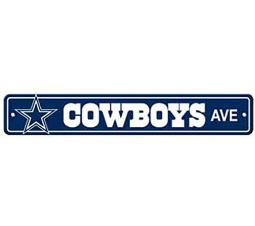 Cowboys Ave Metal Street Sign 4"x16" Football Team Logo Avenue Man Cave