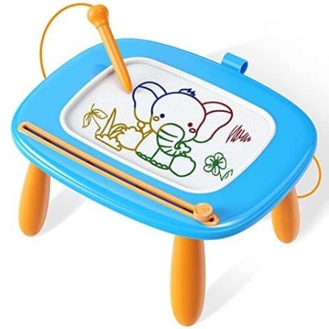 “Blue Magnetic Drawing Board for Toddlers 1-3, with Educational and Fun Features, Perfect Birthday Gift!”