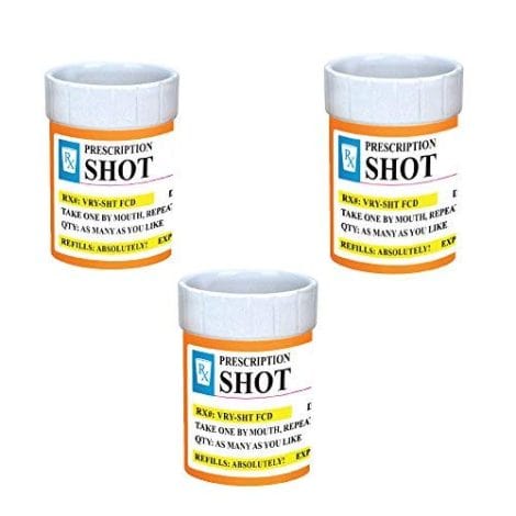 Funny Medicine Bottle Shot Glass Set – Unique Novelty Gift for Parties, Vodka, Whiskey, and Tequila lovers!