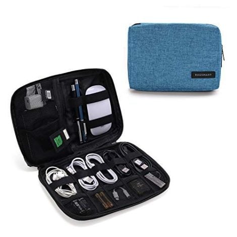 Compact Travel Tech Organizer by BAGSMART – Keep your travel essentials organized, perfect for men and women.