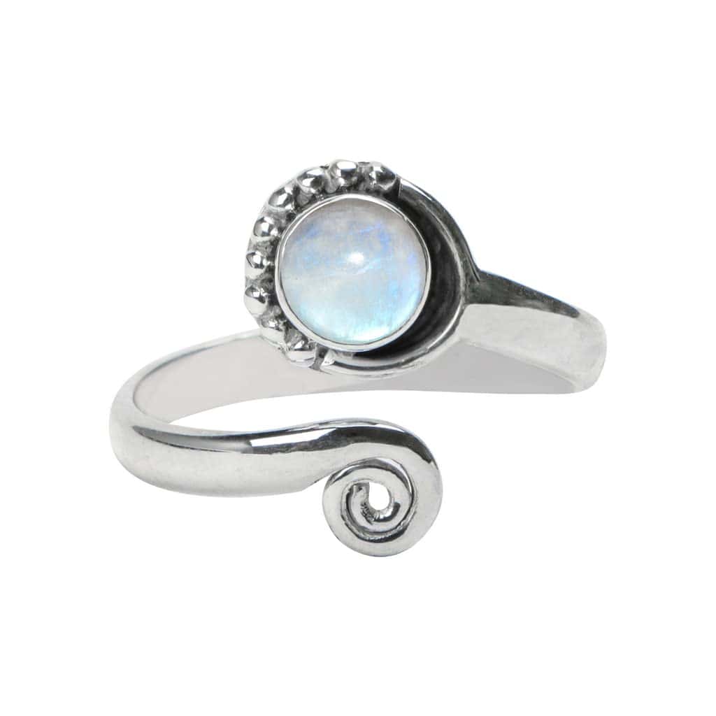 Ana Crafts Raibow Moonstone Toe Ring 925 Sterling Silver Feet Body Jewellery Handame Toe Ring Gemstone Adjustable Toering For Girls Women Gift Jewellery