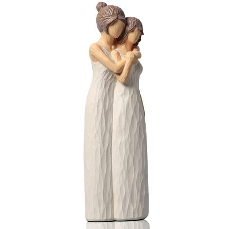 Meaningful Decorative Statue: Mom & Daughter Figurines a Perfect Gift for Your Home or Office Décor