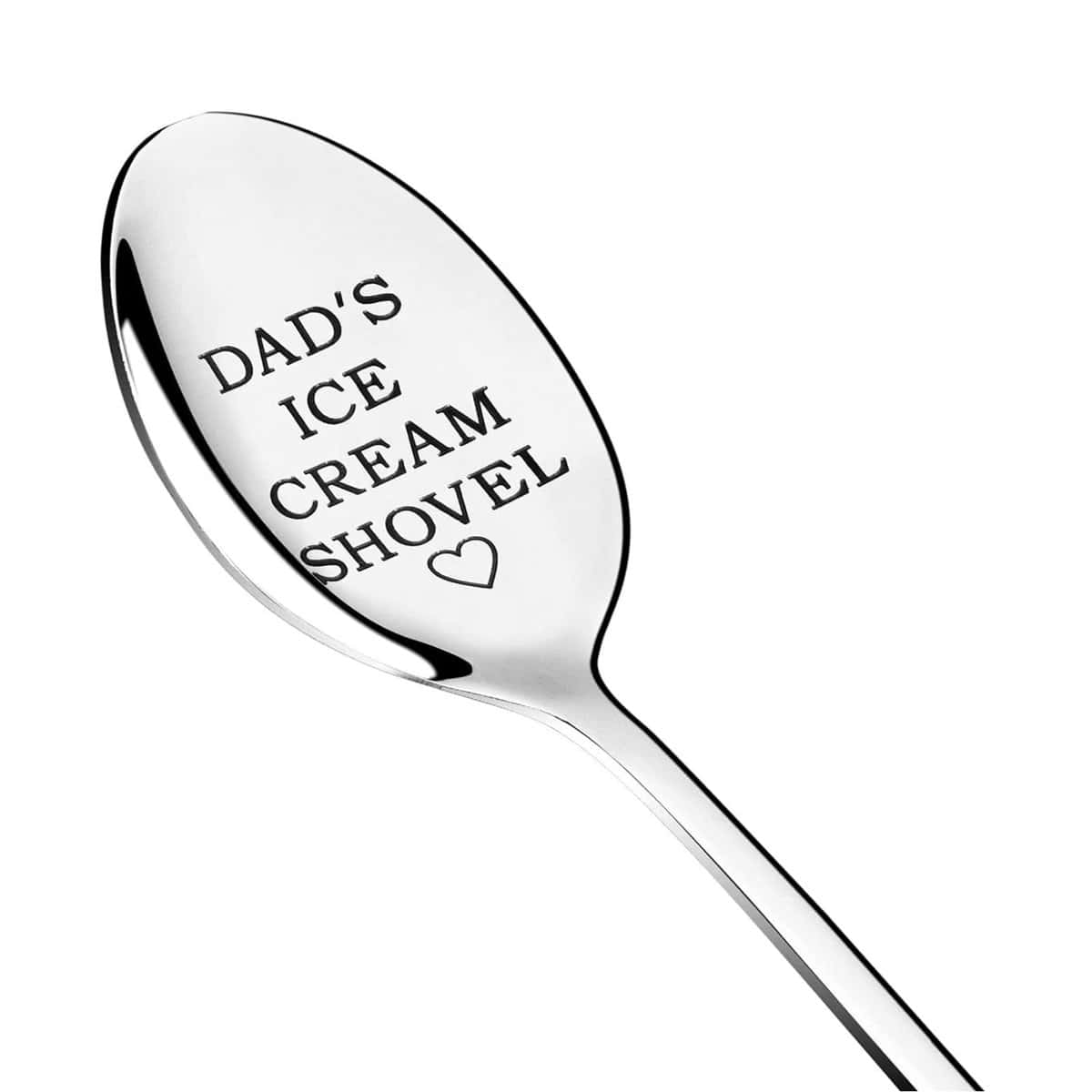 OSHLANT Dad's Ice Cream Shovel, Dad's Ice Cream Spoon, Emotional Gifts for Dad, Funny Dad Birthday Gift, Stainless Steel Ice Cream Spoon Gift for Father's Day, Cute Christmas/Thanksgiving Gifts for Dad