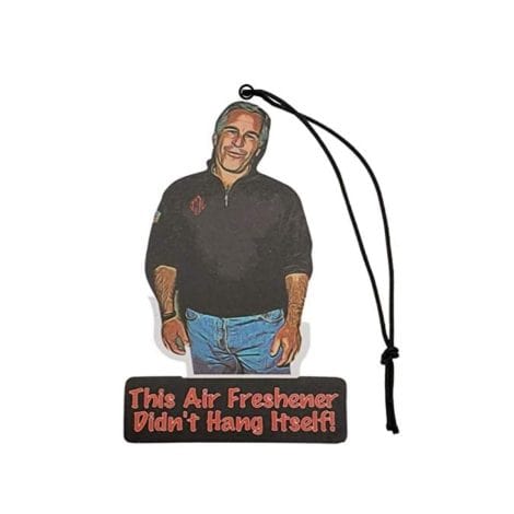 Epstein-themed Air Freshener – Adds humor and style to your car while embracing conspiracy theories. (5 Pack)