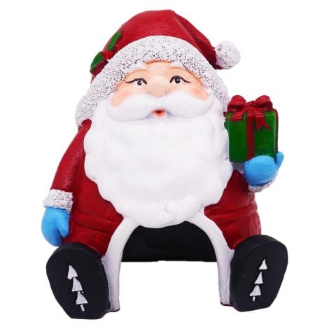 Santa Claus-themed aquarium ornament for betta fish tanks, adding Christmas vibes to tanks from 5-30 gallons.