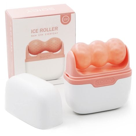 Leeshine Ice Roller – Get Rid of Puffiness and Soothe Migraines with this 2-in-1 Tool. Perfect Gift for Women. (Pink)