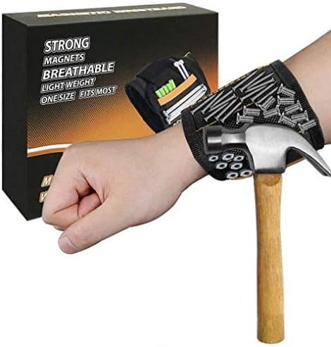 Magnetized Wristband to Securely Hold Screws, Nails, Drill Bits – Perfect Gift for Men, DIY Enthusiasts.