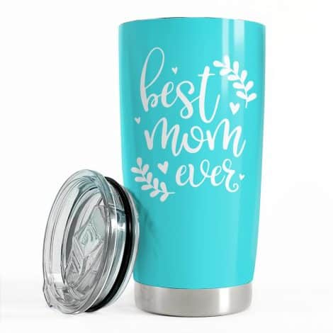 “SANDJEST Mint Mom Tumbler – 20 oz stainless steel coffee mug, a perfect Christmas or birthday gift for your Mom!”