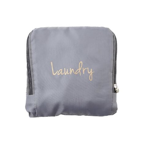 Miamica Travel Laundry Bag, Grey & Gold – Convenient, Spacious, and Easy-to-Use for Traveling – Reliable Travel Essential.