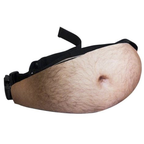 Hilarious Dad Bod Waist Pack: Unique White Elephant Gift, Christmas gag gift for all genders.