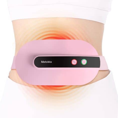 Cordless Heating Pad: Relieve Back Pain with 3 Heat Levels and 3 Vibration Modes. Portable and Fast Heating.