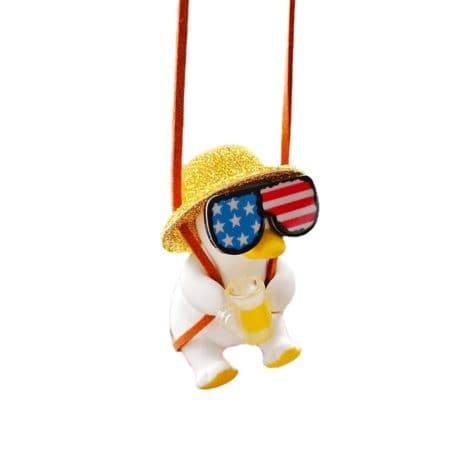 Unique and adorable duck car hanging accessory for your rearview mirror – a creative and cool gift idea!