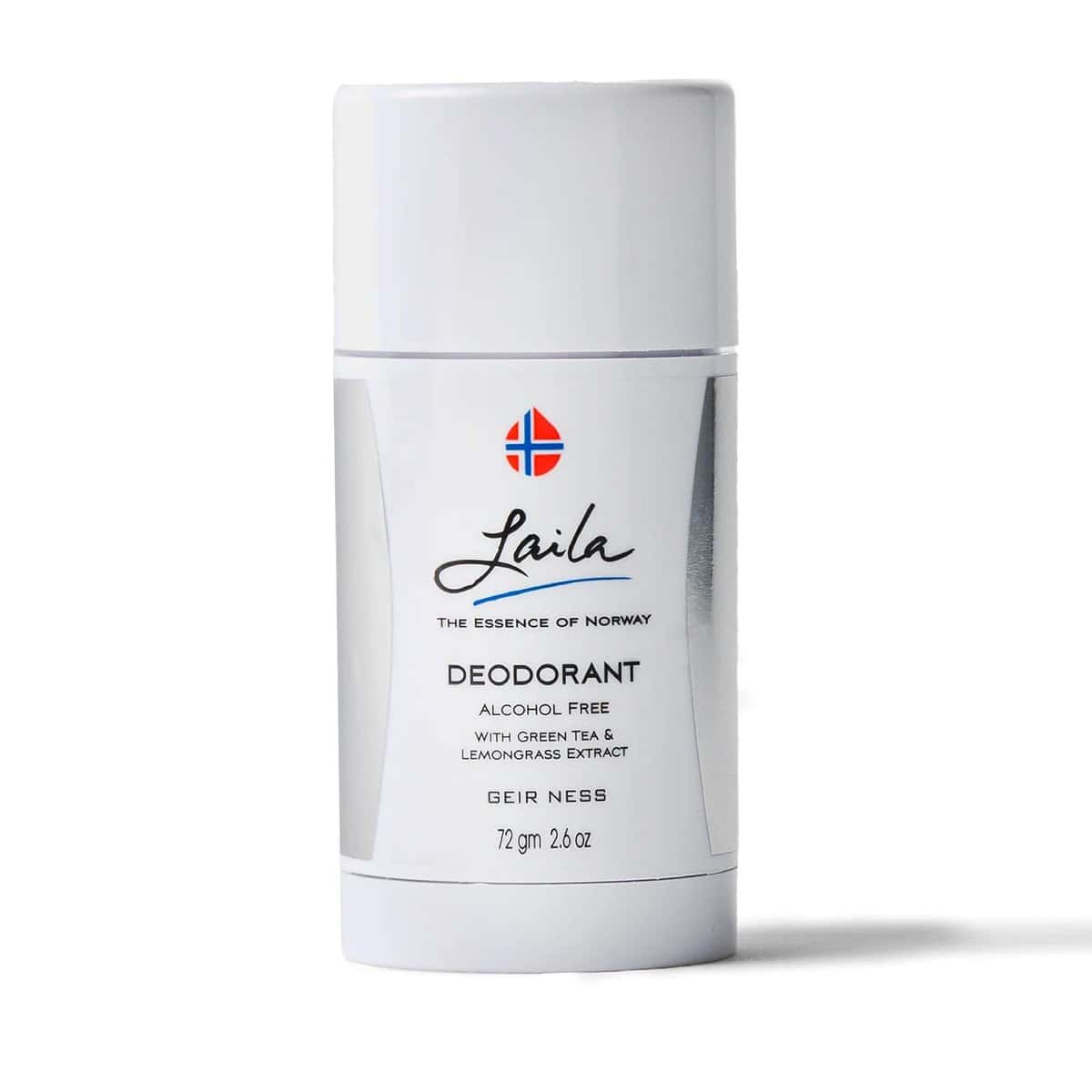 Laila Geir Ness Deodorant - With Green Tea And Lemongrass Extracts - Alcohol And Aluminum Free for Sensitive Skin - Long Lasting Fresh and Clean Scent