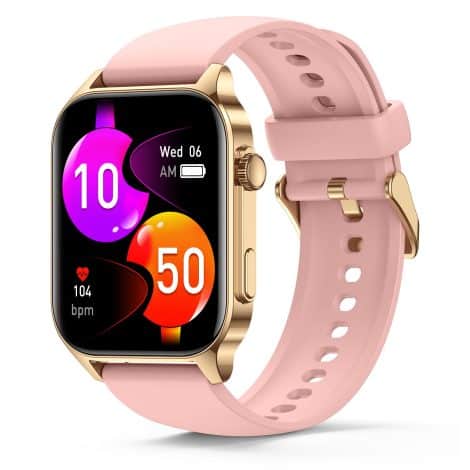 SOUYIE Smart Watch: Sleek, 1.91″ HD Smartwatch for Women with Heart Rate, BP, Sleep Monitor – Compatible with Android/iOS.