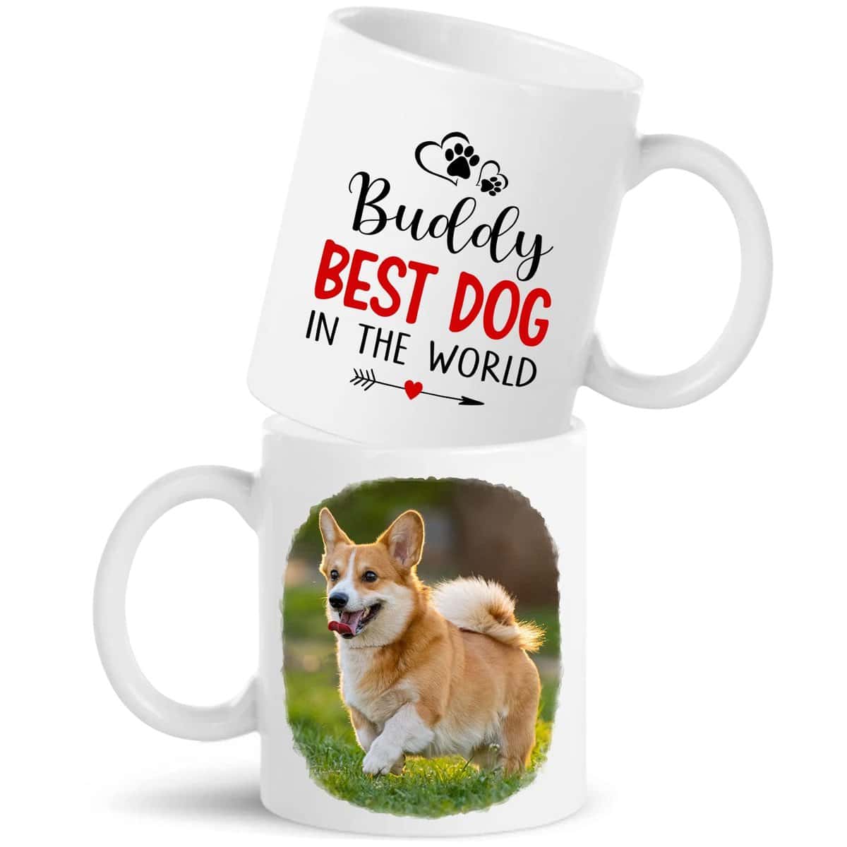 Custom Buddy Mug Dog Lover Gift, Personalized Photo Beagle Mug, Custom Beagle Gift, Dog Mug Gifts For Son Daughter, Beagle Mum Mug, Custom Photo Dog Mug, Pet Ceramic White Mug 11oz 15oz