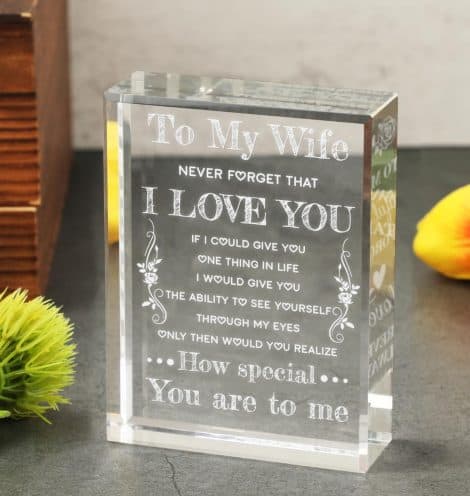 “Love Tokens for My Wonderful Wife – Exquisite Crystal Keepsakes as Memorable Anniversary, Birthday, or Holiday Gifts.”