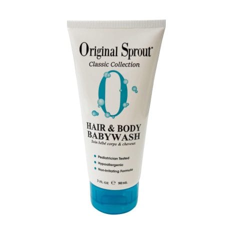 Original Sprout Baby Shampoo and Body Wash: Gentle Hair and Bodywash for Sensitive Skin – 3 oz. Travel Size Bottle.