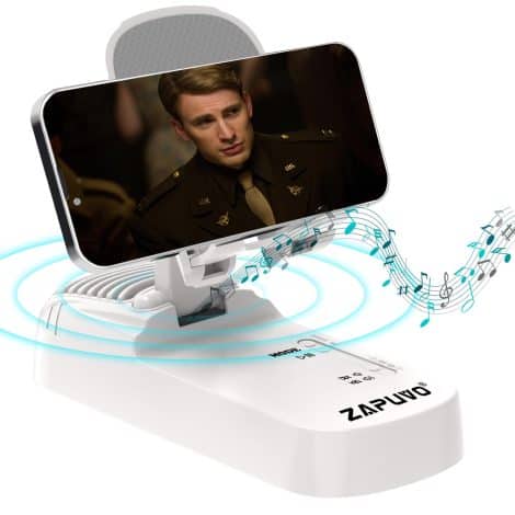 Wireless Bluetooth Speaker Stand for Cell Phone, a cool tech gadget suitable as gifts for men.