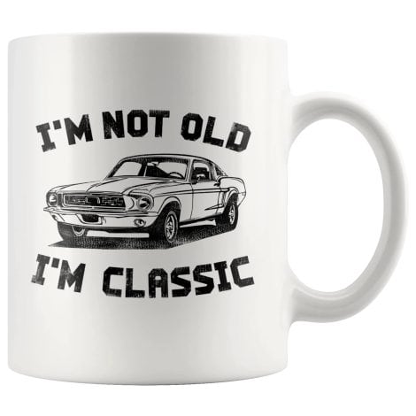 Panvola Classic Car Enthusiast Retirement Mug – Perfect gift for retired dads, grandpas, and car lovers.