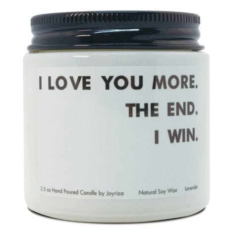 Winning Love Candle – Lavender scented gift perfect for Christmas, birthdays, weddings; ideal for partner, family, or friends.