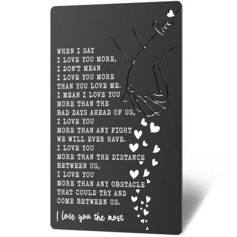 TRCENDE Special Anniversary Card for your Husband: Engraved gift capturing your love, great for Valentine’s Day, long-distance relationships.