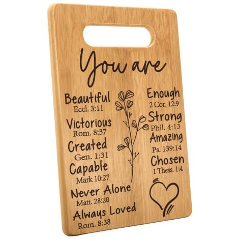 Religious-themed Cutting Board: Perfect Gift for Christian Women – Birthdays, celebrations, and more! Ideal for Her, Mom, Sister, Friends, and Coworkers.