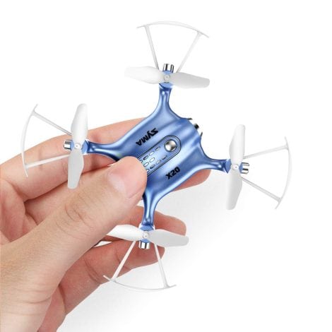 SYMA Pocket Quadcopters UFO Toy Gift: Mini Indoor Drones with Auto Hovering, Flips, Headless Mode for All Ages.