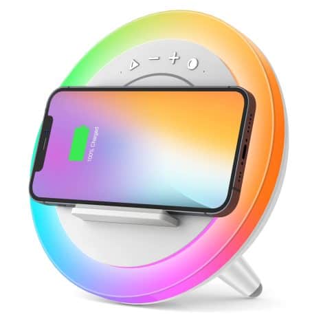 Illuminate Bluetooth Speaker, Wireless Charger, Top Pick for Teenage Birthday Gift, Perfect for Bedroom and Teen Girl.