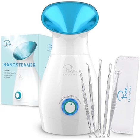 Revitalize facial skin with the Teal NanoSteamer. Get spa-quality with a 3-in-1 steamer that unblocks pores and hydrates.