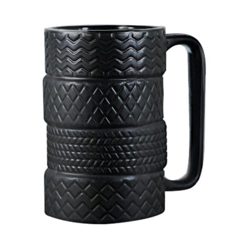 EPFamily Ceramic Tire Coffee Mug – A unique and practical gift for Dad, perfect for car enthusiasts!