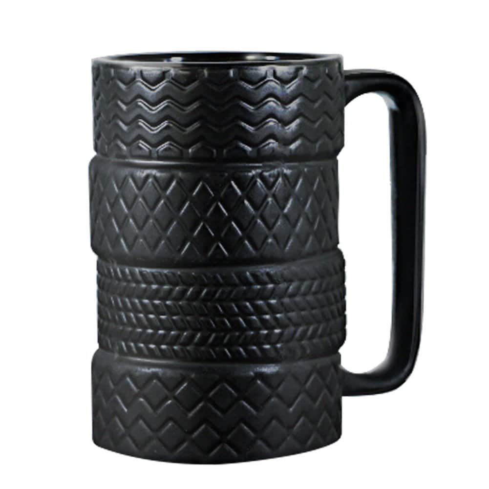 EPFamily Ceramic Tire Coffee Mug for Men Gifts from Daughter Son Novelty Tea Mug for Dad Birthday Christmas Holiday Housewarming Mechanic Gifts for Car Lovers