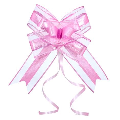 10 large pink pull bows for gifts, gift baskets, flower wrapping – perfect for women, parties, Valentine’s Day, and more.