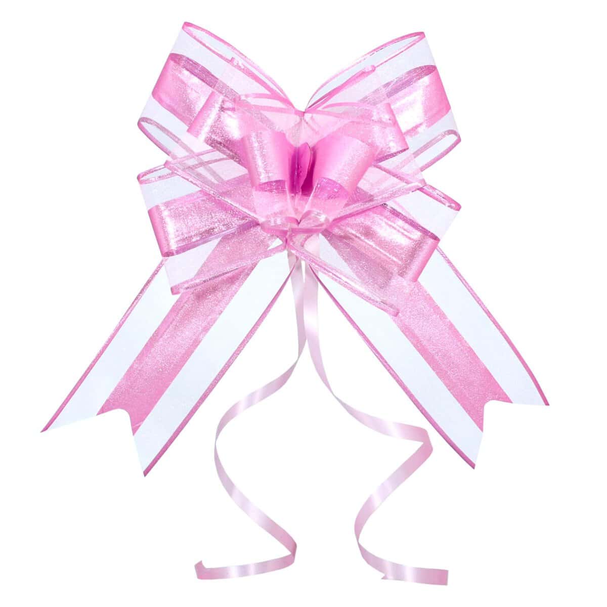 WEWILUCK Pink Pull Bows for Presents - 10PCS Large Gift Bows for Gift Baskets, Flower Paper Wrapping, Ideal for Women, Party, Valentines Day, and More