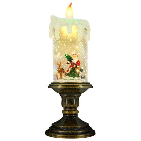 AOMIL Christmas Flameless Candles: Timer-operated LED candles with flickering effect, perfect for festive decorations.