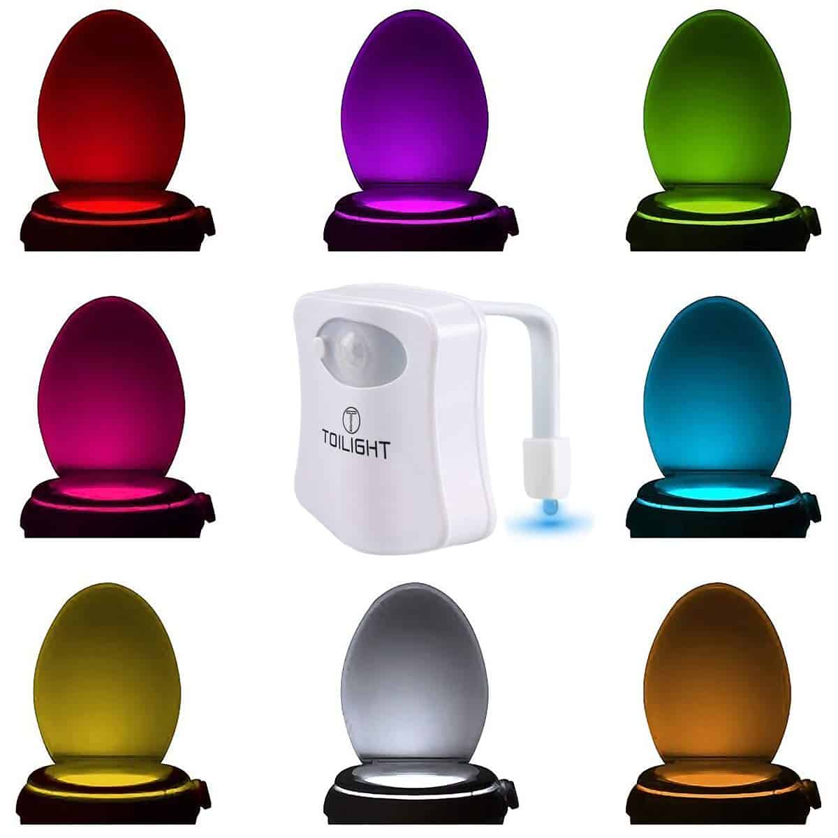 The Original Toilet Night Light Tech Gadget. Fun Bathroom Motion Sensor LED Lighting. Weird Novelty Funny Birthday Gag Stocking Stuffer Gifts Ideas for Him Her Guy Men Boy Toddler Mom Papa Brother