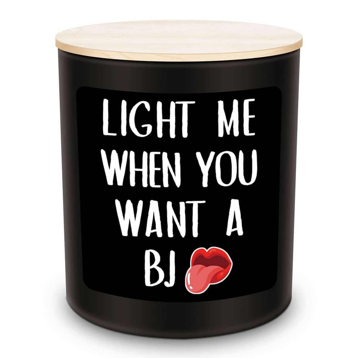 Birthday Gifts for Men, Light Me When You Want A BJ Candle - Funny Gifts for Men, Valentines Day Gifts for Him, Naughty Fathers Day Anniversary Engagement Gifts for Husband,Fiance, Best Mens Gifts