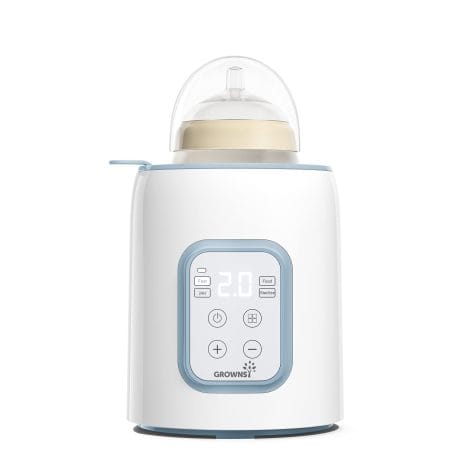 Blue 8-in-1 Bottle Warmer, Quickly heats breastmilk or formula with precise temperature control for all bottle types.