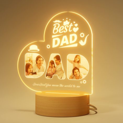 Customized Father’s Day LED Night Light – A Special Gift for Dad; Perfect for Christmas and Birthdays!