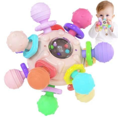 Teethy Toys for Babies 0-6 Months, Sensory Teethers for 0-12 Months, Educational Gifts for Newborns and Infants.