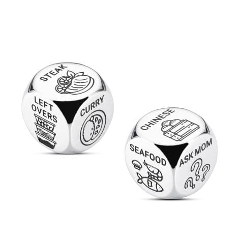 “Food Decision Dice: A thoughtful gift for your girlfriend or wife, perfect for birthdays, anniversaries, or holidays.”