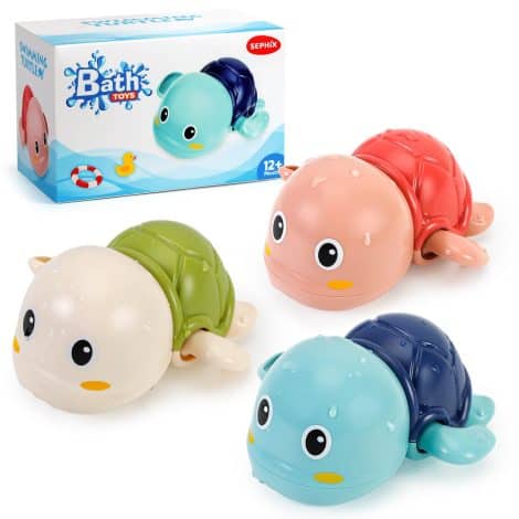 SEPHIX Turtle Bath Toys – Fun and safe swimming toys for babies and toddlers. Perfect gift for ages 1-4.