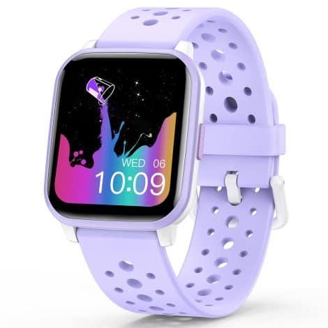 Purple Butele Kids Smart Wristwatch: Perfect birthday gift for girls and boys aged 4-16, with sleep mode and fun game options.