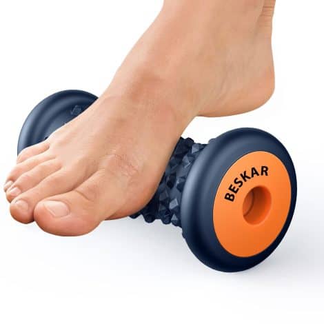 BESKAR Pain Relief Foot Roller: Soothe Plantar Fasciitis, Relieve Arch Heel Pain with Deep Tissue Massage.