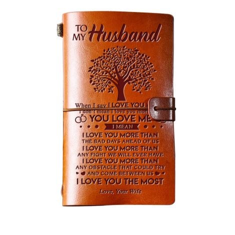 Stylish Leather Journal for Him – Ideal Gift for Husband. Perfect for Travel, Anniversaries, Birthdays, and more!