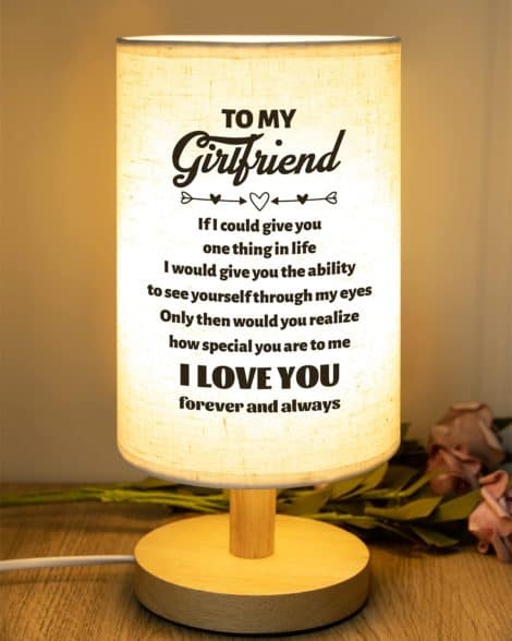 Romantic gifts for your girlfriend: Welsky’s Girlfriend Collection – Table Lamp, I Love You Gifts, Birthday & Valentine’s Day.