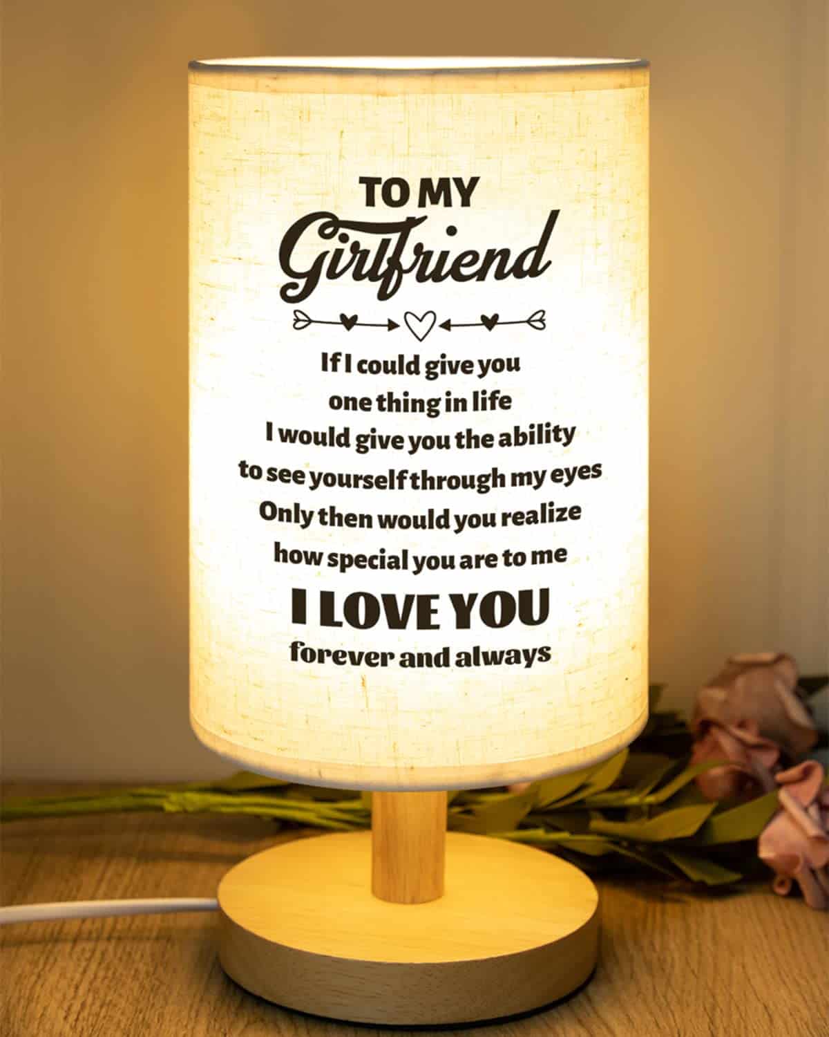 Welsky Romantic Gifts for Her Girlfriend, Girlfriend from Boyfriend, Girlfriend Table Lamp, I Love You Gifts for Girlfriend, Birthday Valentines Day Gifts for Girlfriend