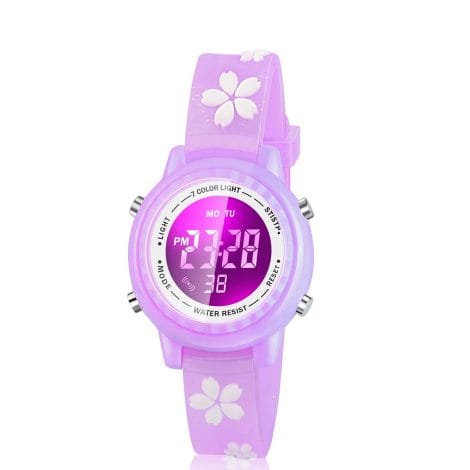 Waterproof LED watches for kids with alarm – a perfect gift for girls aged 3-10.