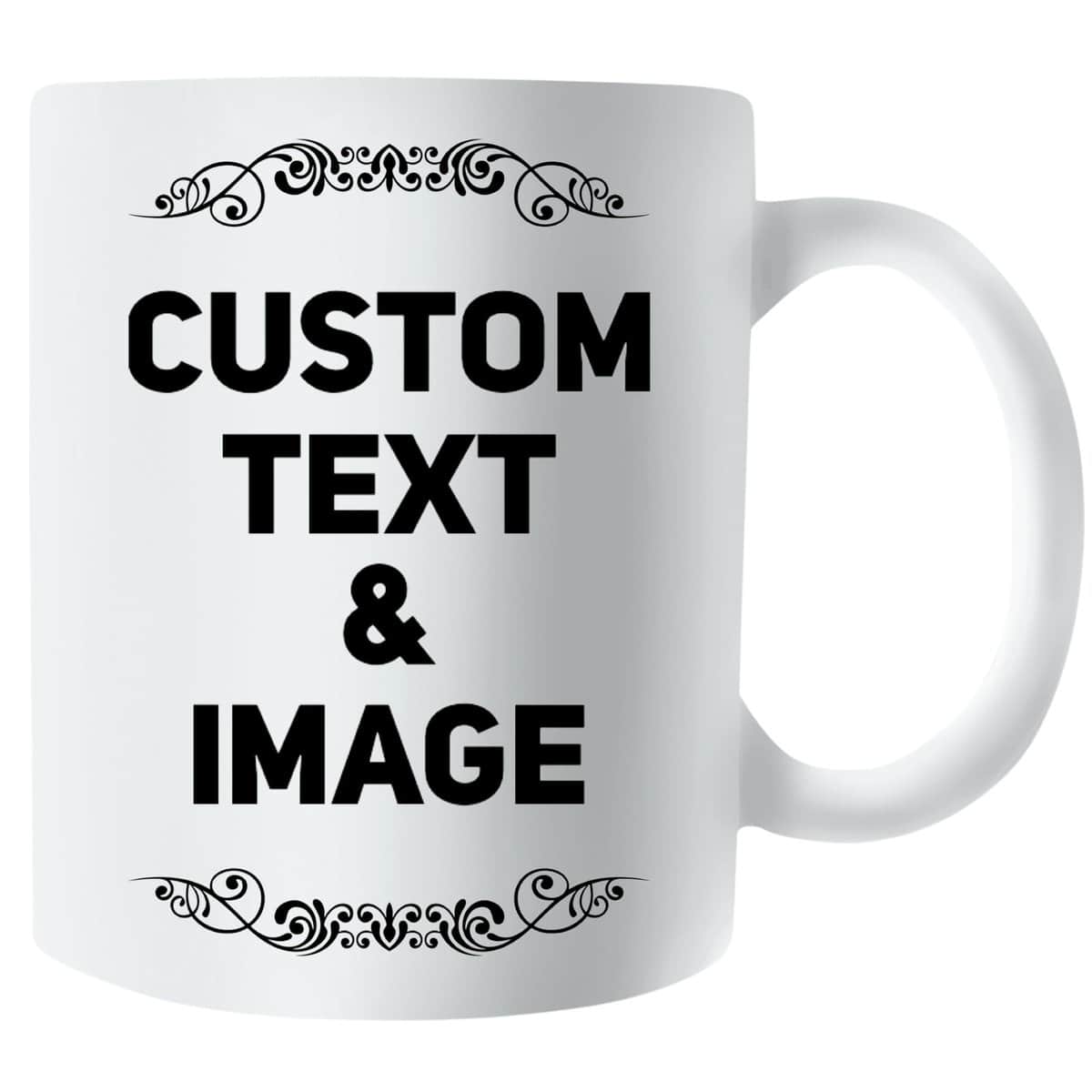 Obizan Personalized Coffee Mug | Customize With Photo Text and Logo on Both Sides | 11oz Custom Mug for Men & Women | Taza Personalizadas Unique Gift Idea