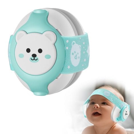 YomauiYee Baby Headphones – Bear Baby Ear Muffs that cancel noise and protect infants during travel. Perfect for baby showers and Christmas gifts.