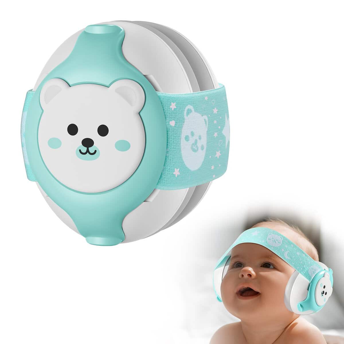 YomauiYee Baby Headphones,Bear Baby Ear Protection Noise Cancelling Headphones for Infants 0-36 Months,Baby Travel Essentials with Carrying Bag Baby Earmuffs,Ideal Gifts for Baby Shower & Christmas